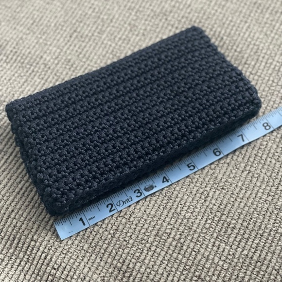 Brand new handmade crochet woven wallet navy blue - Picture 2 of 6
